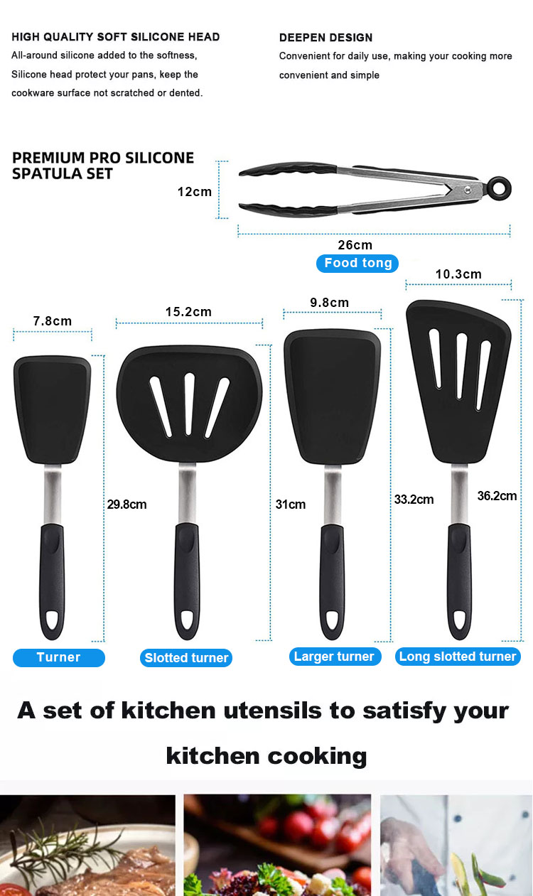 silicone kitchen utensil set