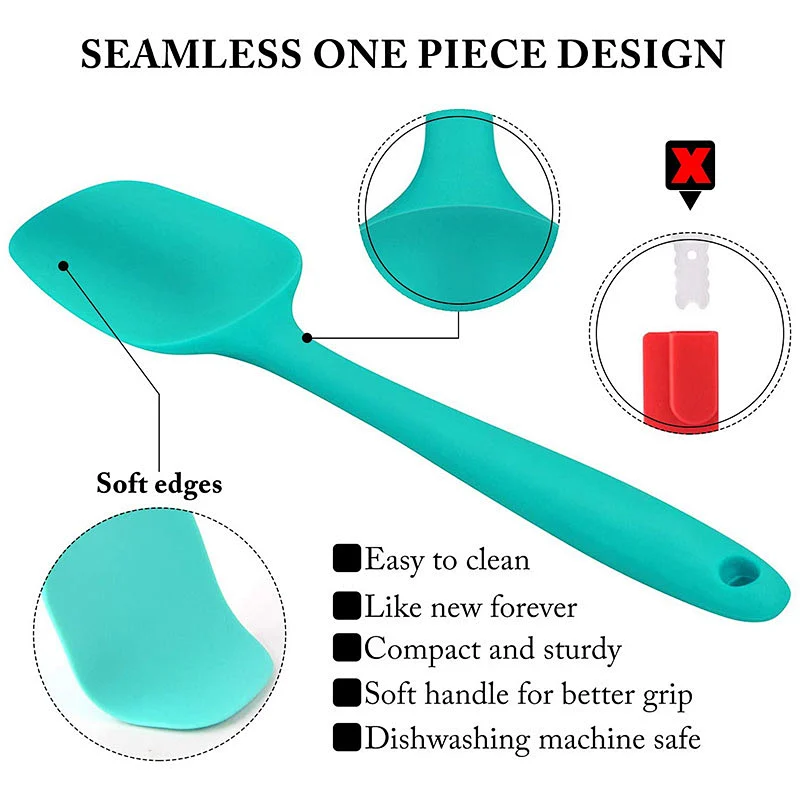 5 pcs Food Grade Silicone kitchen spatula for Baking silicone kitchen accessories Heat Resistant silicone spatula set