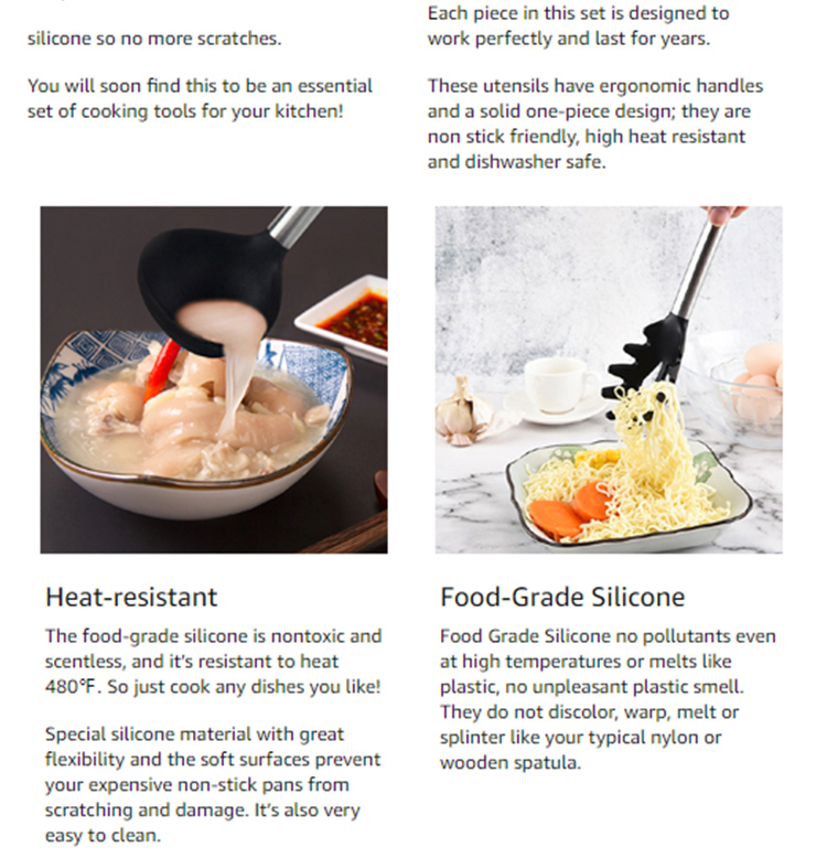 white silicone cooking utensils