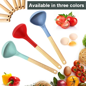 Kitchen Utensil Set Silicone Soup Ladle Kitchen Cooking Serving Spoon High Heat Resistant Silicone Kitchen Ladle