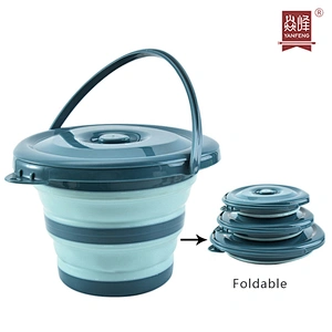 Silicone Folding Bucket for Fishing Retractable Silicone Bucket Car Wash Outdoor Portable Barrel Bathroom Kitchen Camp Bucket
