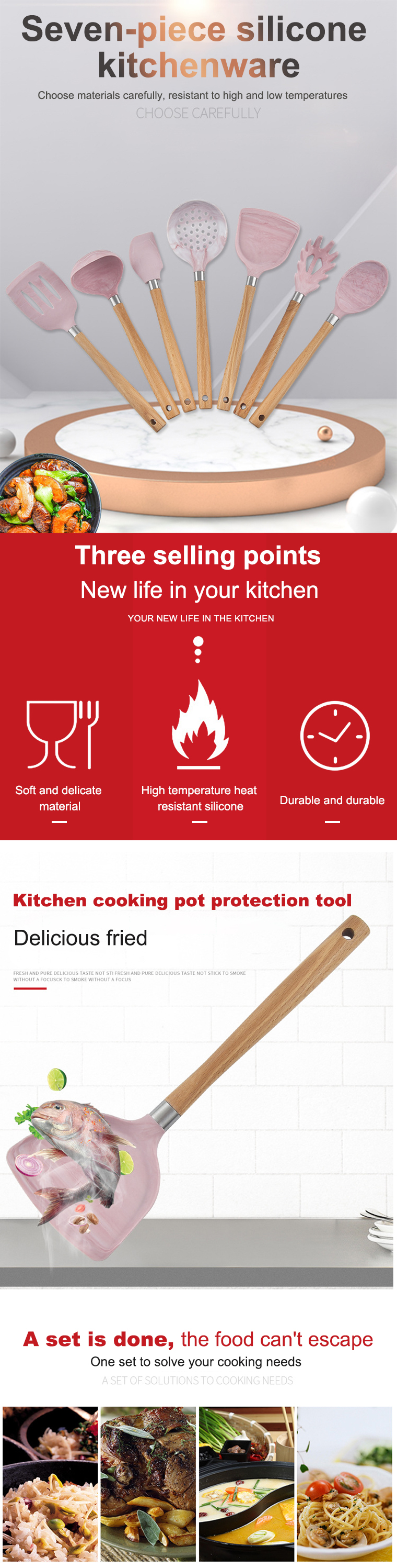 silicone kitchen utensil set