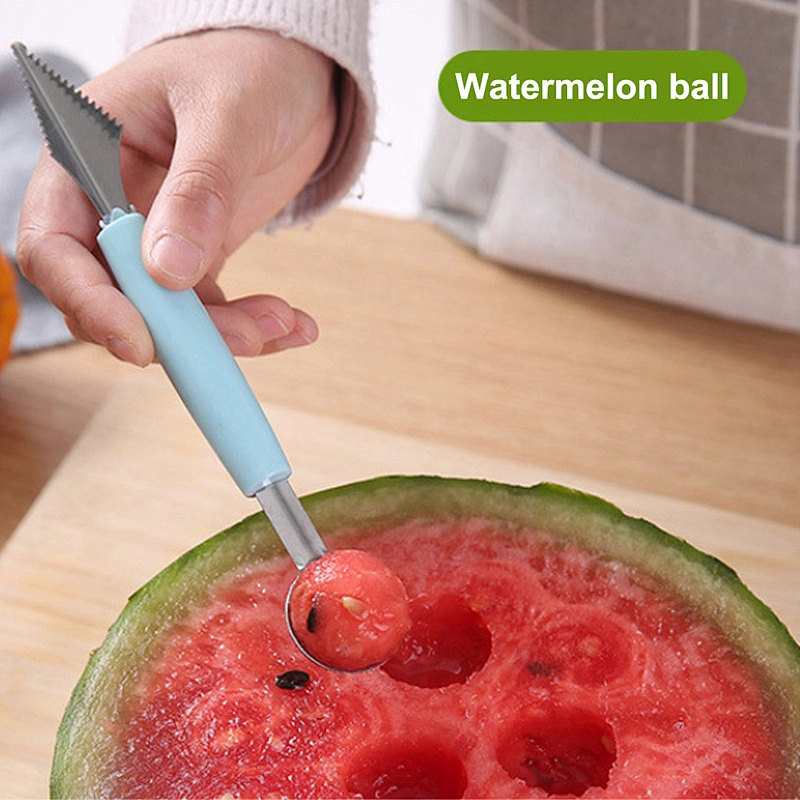 Fruit Platter Carving Knife Melon Spoon Ice Cream Dig Scoop Watermelon Kitchen DIY Cold Dishes Gadgets Slicer Tools Food Cutter
