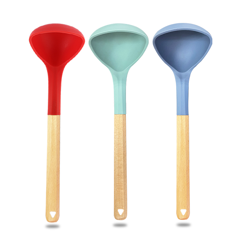 Kitchen Utensil Set Silicone Soup Ladle Kitchen Cooking Serving Spoon High Heat Resistant Silicone Kitchen Ladle
