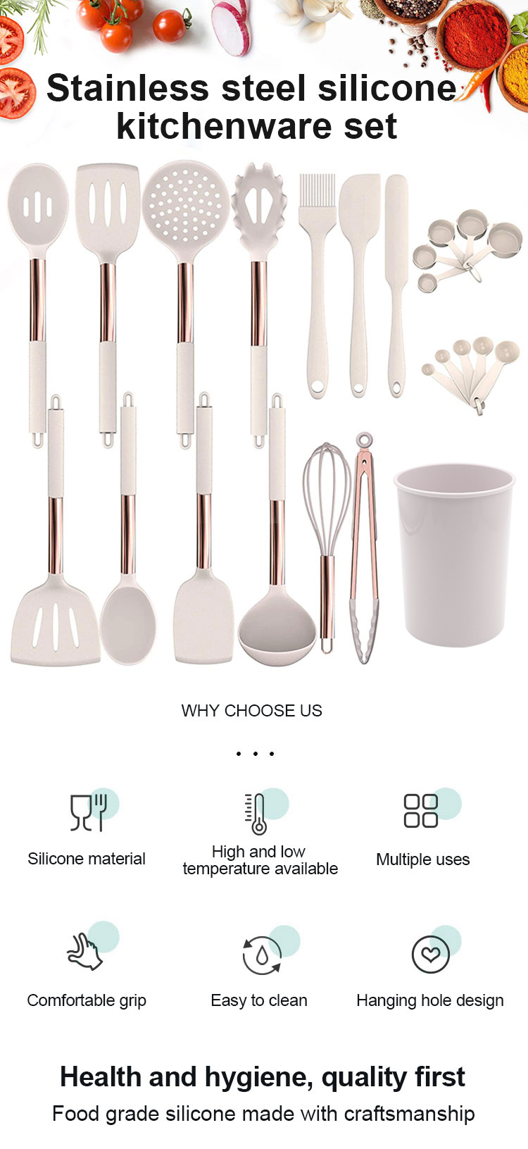 silicone kitchen utensil set