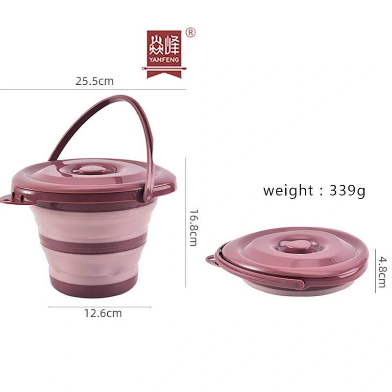 Silicone Folding Bucket for Fishing Retractable Silicone Bucket Car Wash Outdoor Portable Barrel Bathroom Kitchen Camp Bucket