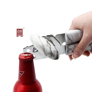 YF Portable Kitchen Gadgets Stainless Steel Marble Manual Can Opener Fit for Various Cans Tin Opener