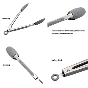 Wholesales Factory BBQ Tool Food Tong With Silicone