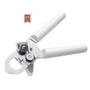 Portable White Stainless Steel Can Opener with High Quality 3 in 1 Versatile Can Opener