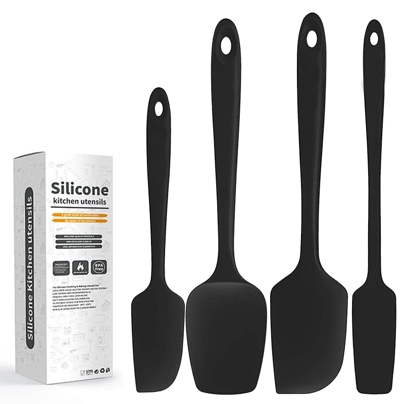 4 pcs Silicone Spatula Set Heat Resistant Nonstick Small and Large Kitchen Spatulas cookware sets Kitchen Utensil Set
