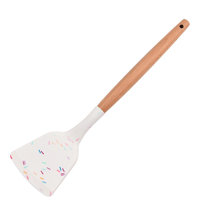 amazon top seller silicone kitchen utensils tool set cookware sets silicone cooking utensils with Wooden Handles