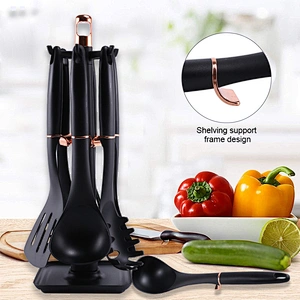 Nylon Kitchen Utensil Set 9 Piece Premium Stainless Steel And Nylon Kitchen Utensil Gadget Tool Set