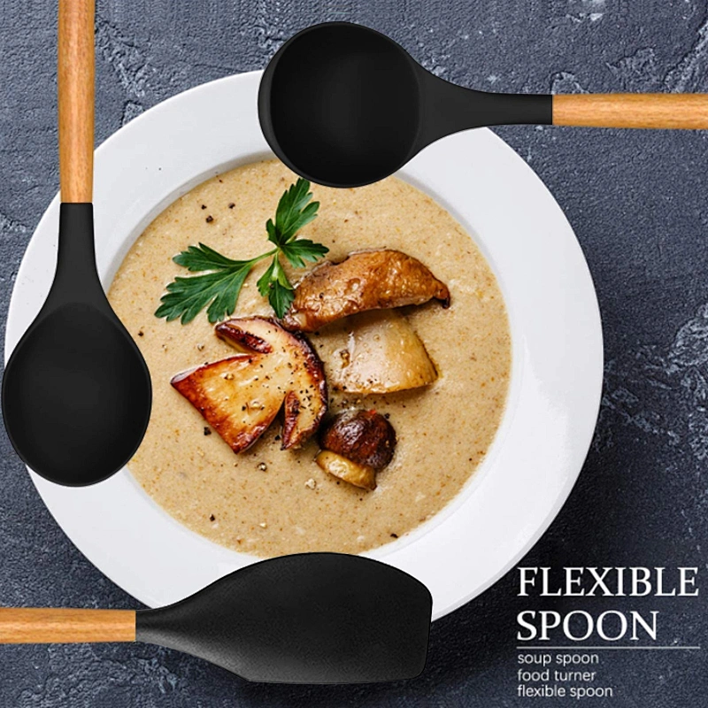 23 pcs Non-Stick Silicone Cooking Kitchen Utensils Spatula Set with Holder Silicone Kitchen Cooking Utensil Set