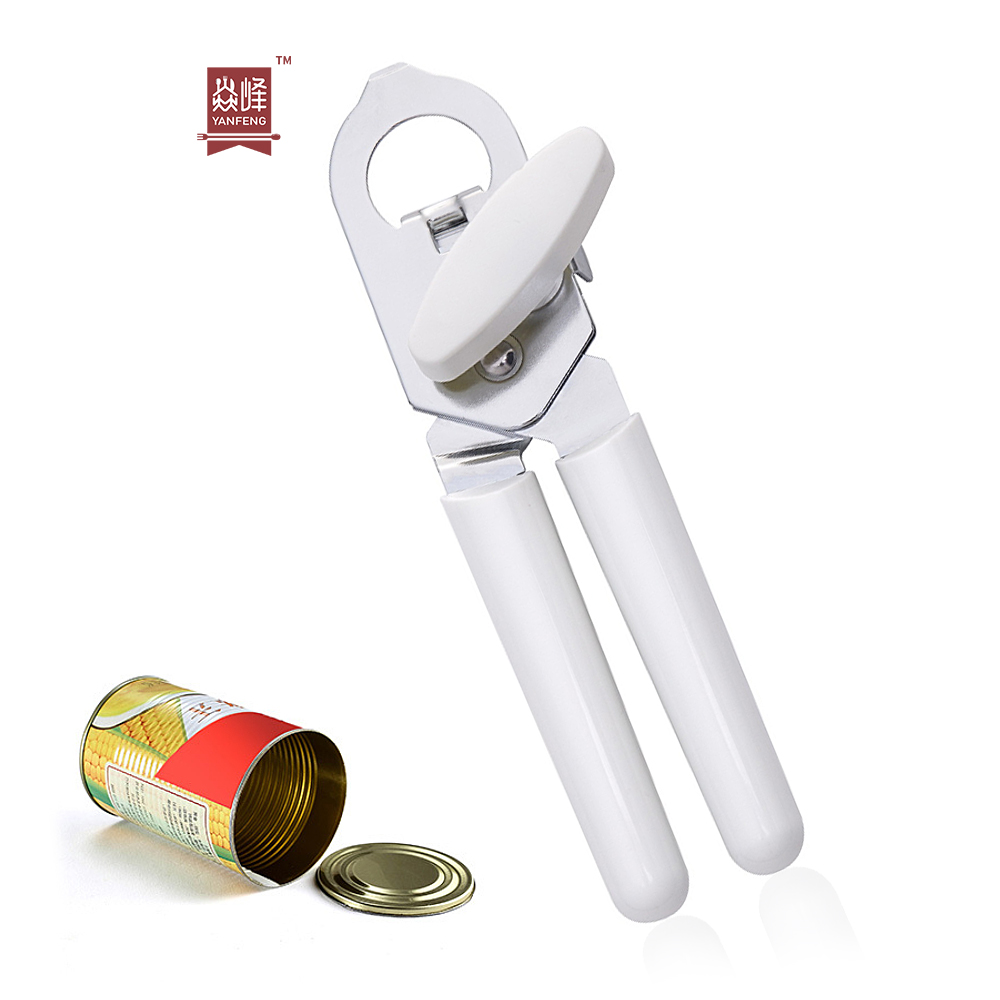 Portable White Stainless Steel Can Opener with High Quality 3 in 1 Versatile Can Opener