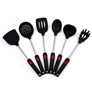 6 pcs stainless steel cookware sets camping kitchenware kitchen accessories gadgets silicone cooking utensils set