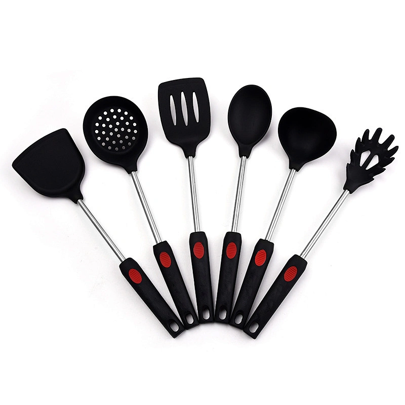 6 pcs stainless steel cookware sets camping kitchenware kitchen accessories gadgets silicone cooking utensils set