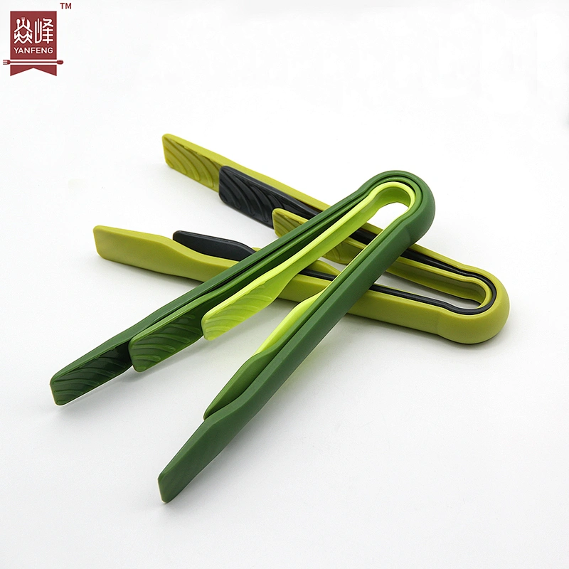 YF High Quality Plastic Food Serving Tongs Multi Usage Kitchen Gadgets Plastic Bread Salad Food Tongs
