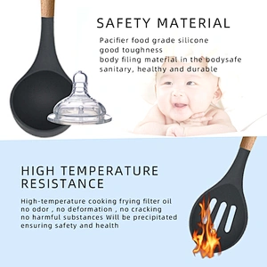 23 pcs Non-Stick Silicone Cooking Kitchen Utensils Spatula Set with Holder Silicone Kitchen Cooking Utensil Set