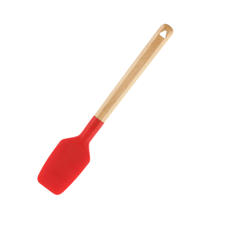 Amazon Hot Selling Kitchen Baking Tools Mixing Shovel Nonstick Heat Resistant Silicone Cooking Spoon Spatula Spoon
