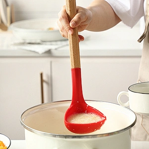 Kitchen Utensil Set Silicone Soup Ladle Kitchen Cooking Serving Spoon High Heat Resistant Silicone Kitchen Ladle