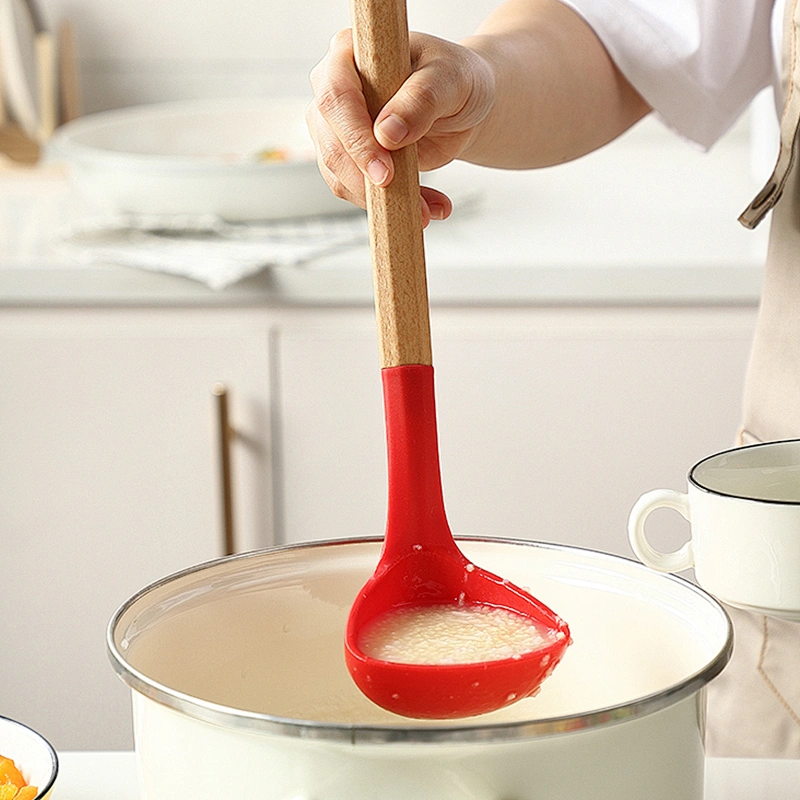 Kitchen Utensil Set Silicone Soup Ladle Kitchen Cooking Serving Spoon High Heat Resistant Silicone Kitchen Ladle