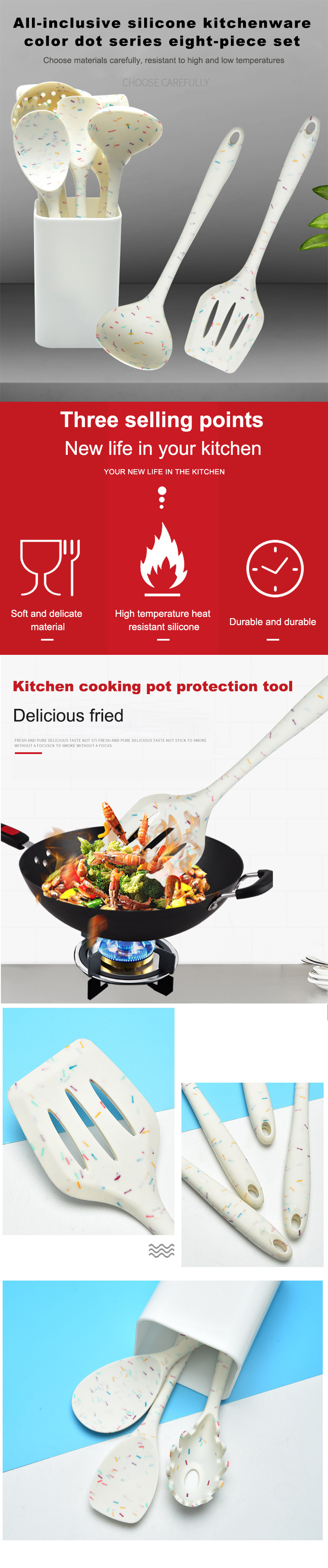 silicone kitchen utensil set