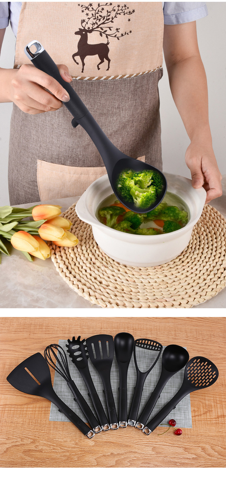 nylon kitchen utensil set