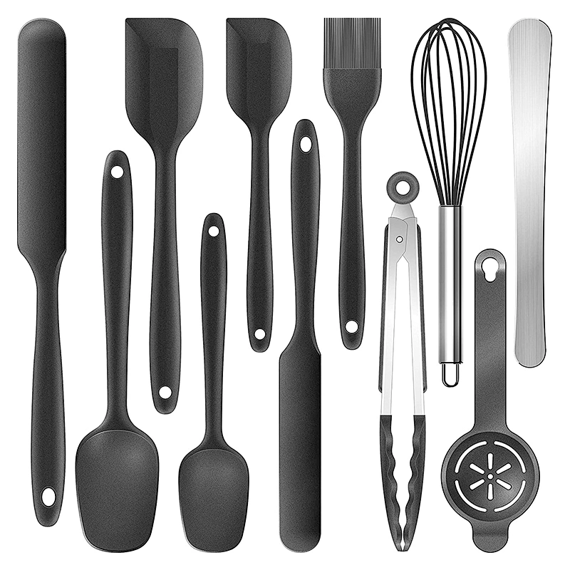 12 Piece Heat Resistant Silicone Spatula Baking Tool Kitchen Spatulas Silicone Spatula Set