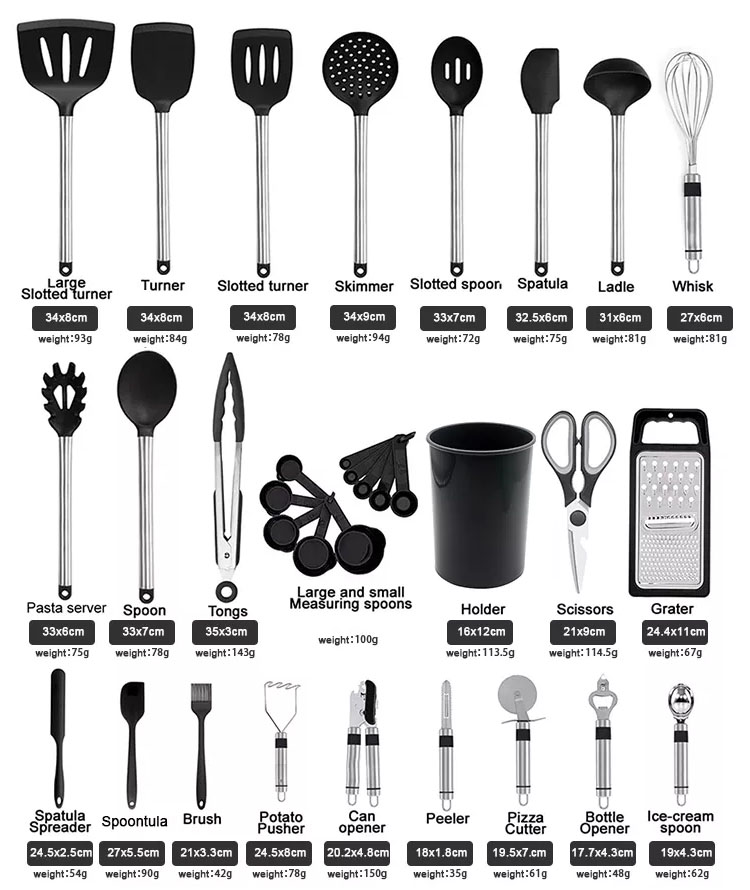 white silicone cooking utensils