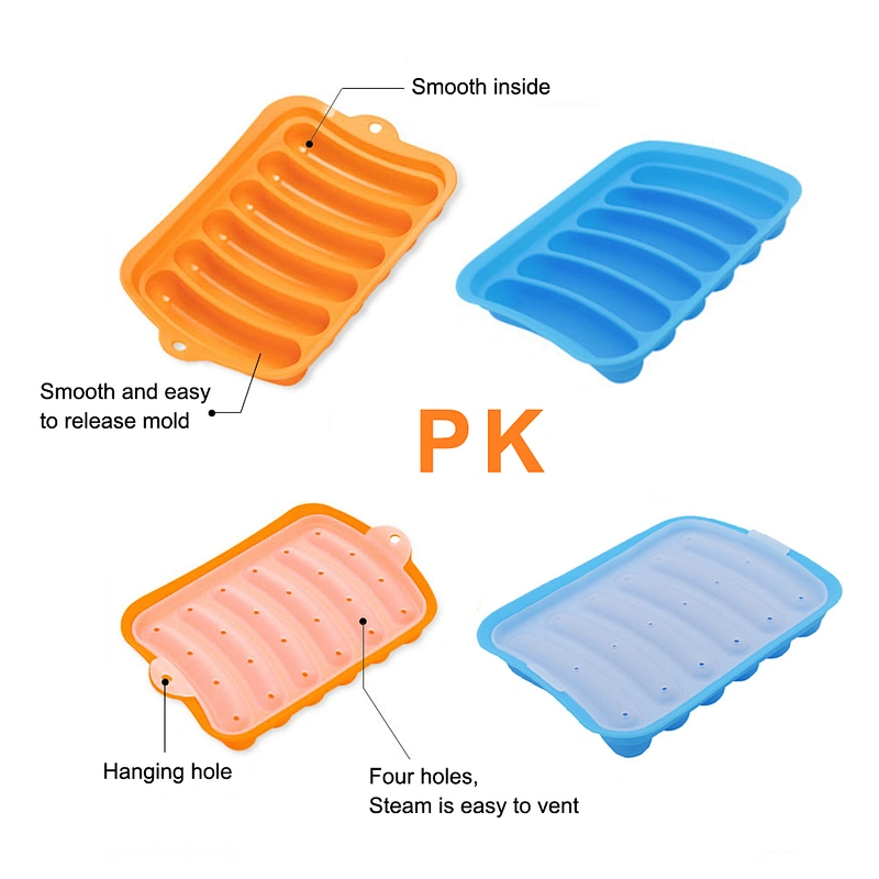 Hot Selling Food Grade hot dog silicone sausage stuffing machine maker mold Baking Tools DIY Silicone Hot Dog Mold