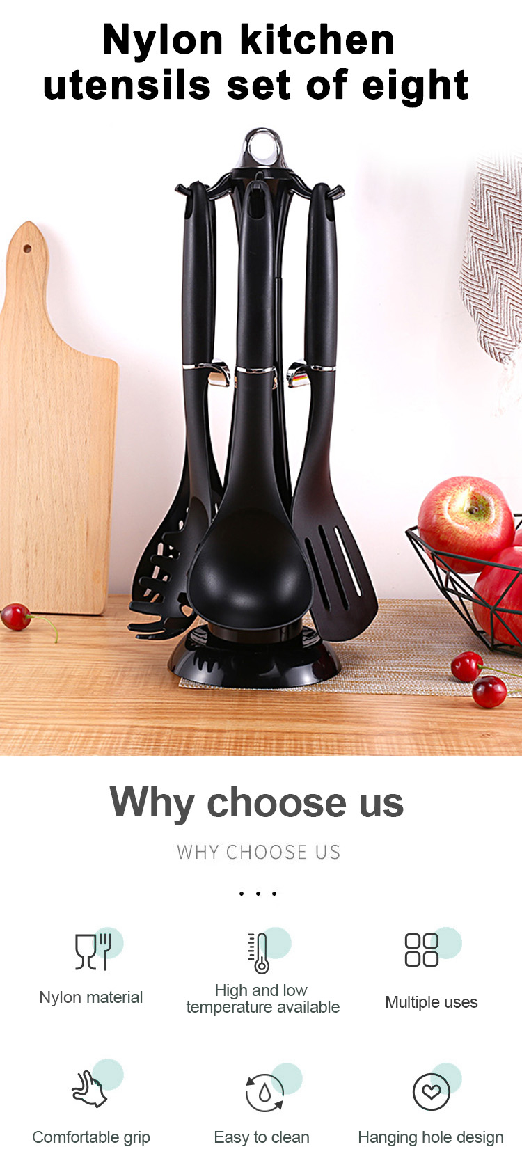 nylon kitchen utensil set