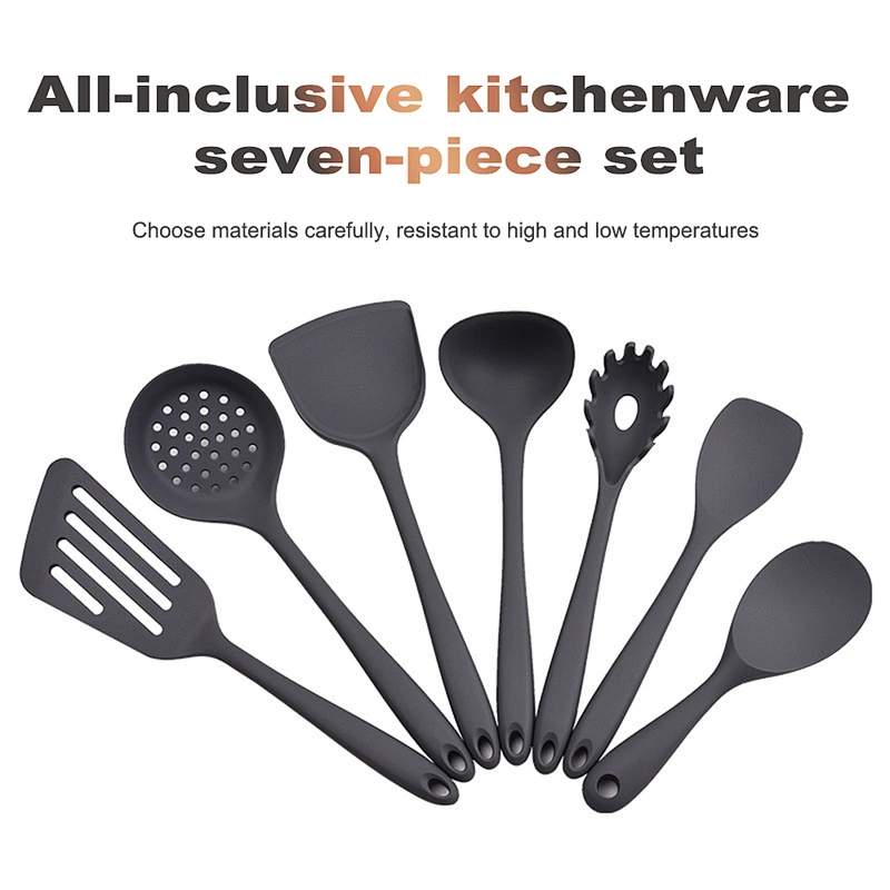 7Piece silicone kitchen accessories utensils set Heat-Resistant Non-Stick Cookware Sets Silicone Kitchen Cooking Utensils set