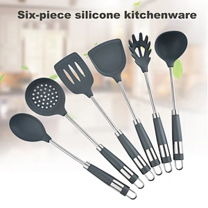 Silicone Kitchen Accessories Cooking utensil Tools cookware sets Cocina kitchen cooking utensils set With stainless steel Handle