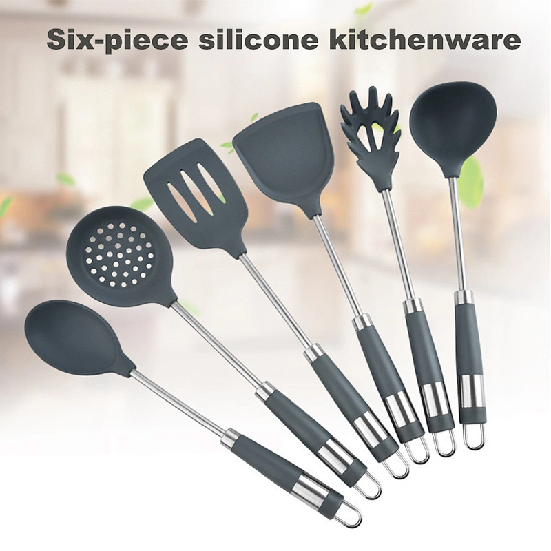 Silicone Kitchen Accessories Cooking utensil Tools cookware sets Cocina kitchen cooking utensils set With stainless steel Handle