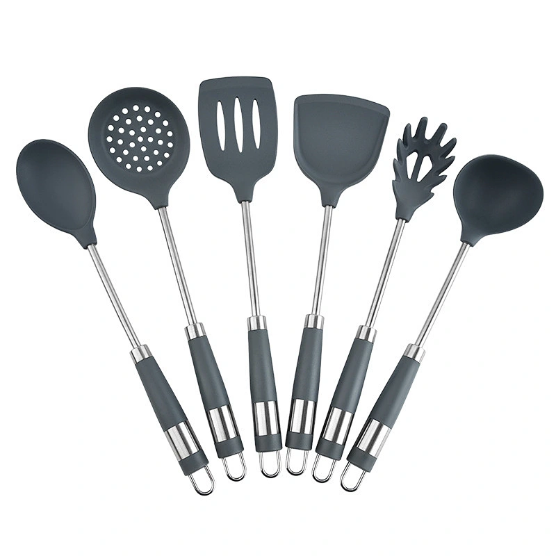 Silicone Kitchen Accessories Cooking utensil Tools cookware sets Cocina kitchen cooking utensils set With stainless steel Handle