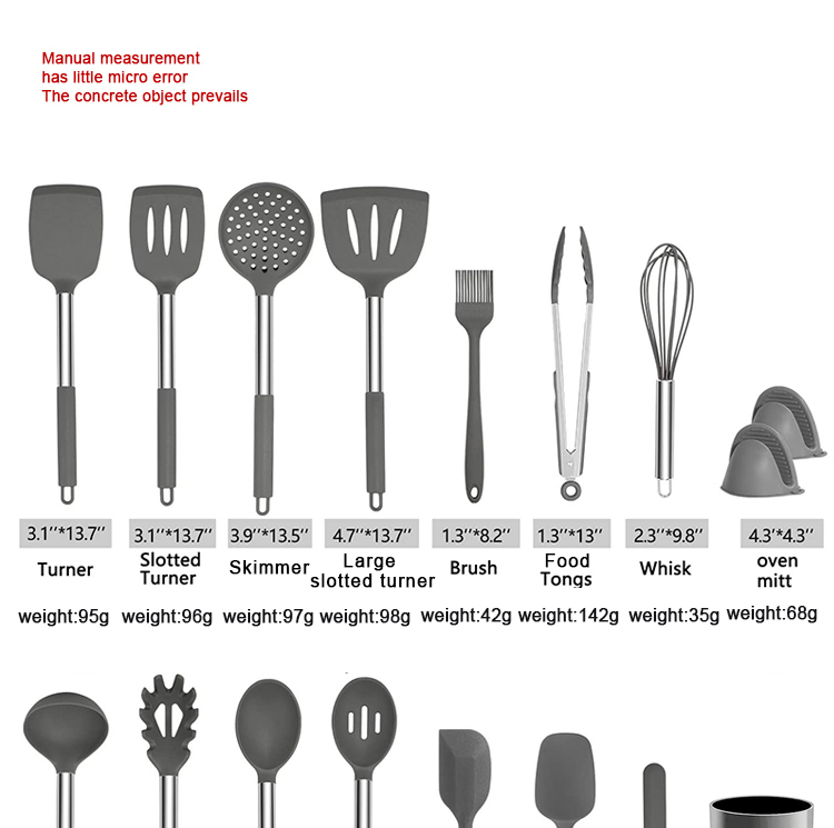 silicone kitchen utensil set