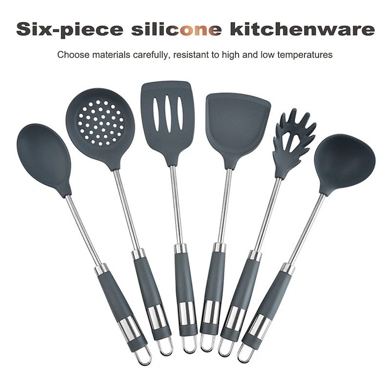 Silicone Kitchen Accessories Cooking utensil Tools cookware sets Cocina kitchen cooking utensils set With stainless steel Handle