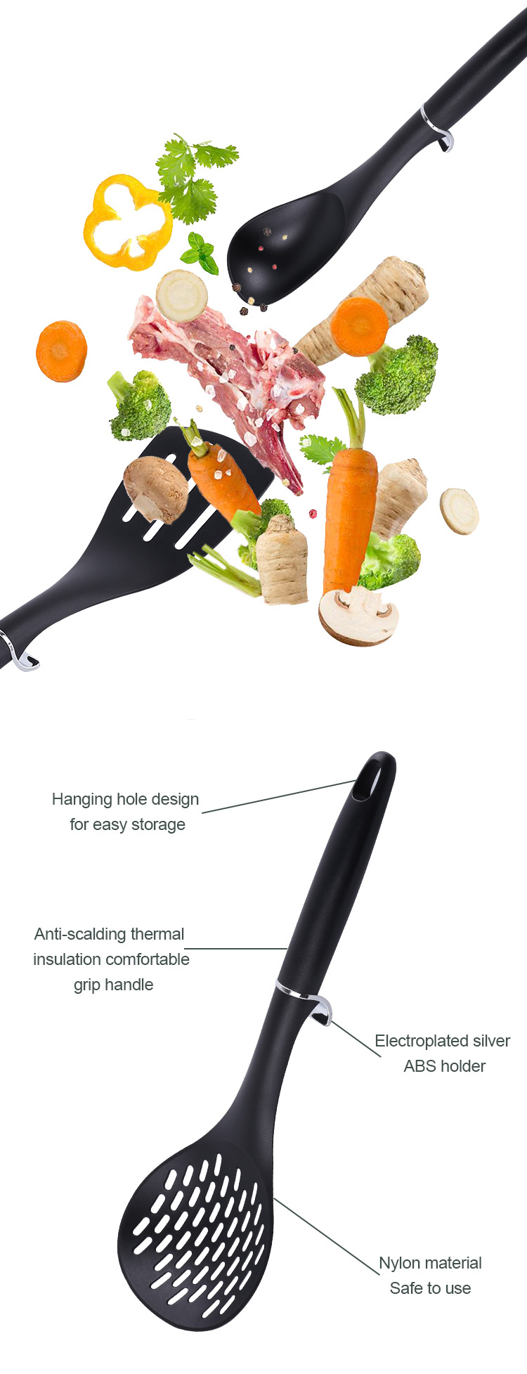 nylon kitchen utensil set