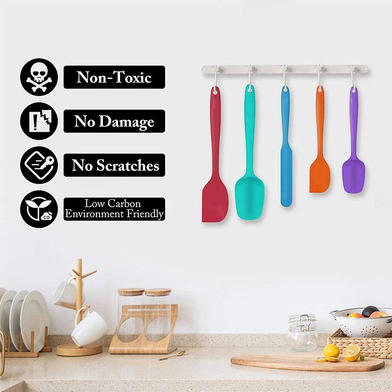 5 pcs Food Grade Silicone kitchen spatula for Baking silicone kitchen accessories Heat Resistant silicone spatula set