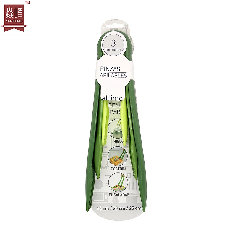 YF High Quality Plastic Food Serving Tongs Multi Usage Kitchen Gadgets Plastic Bread Salad Food Tongs