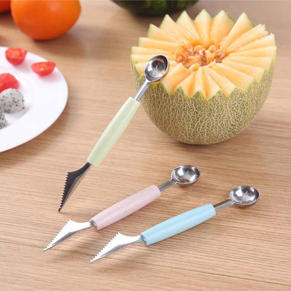 Fruit Platter Carving Knife Melon Spoon Ice Cream Dig Scoop Watermelon Kitchen DIY Cold Dishes Gadgets Slicer Tools Food Cutter