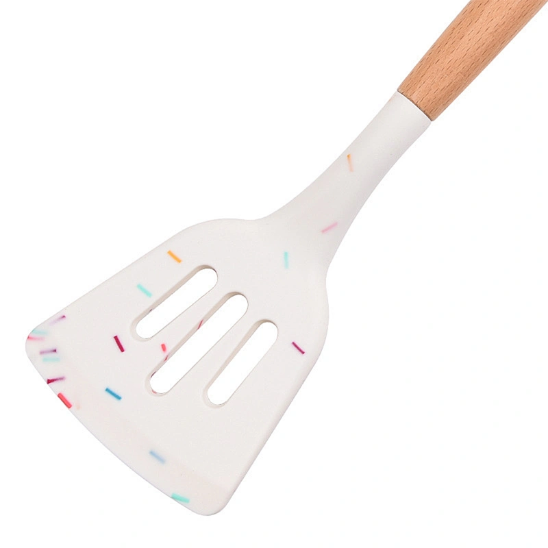 amazon top seller silicone kitchen utensils tool set cookware sets silicone cooking utensils with Wooden Handles