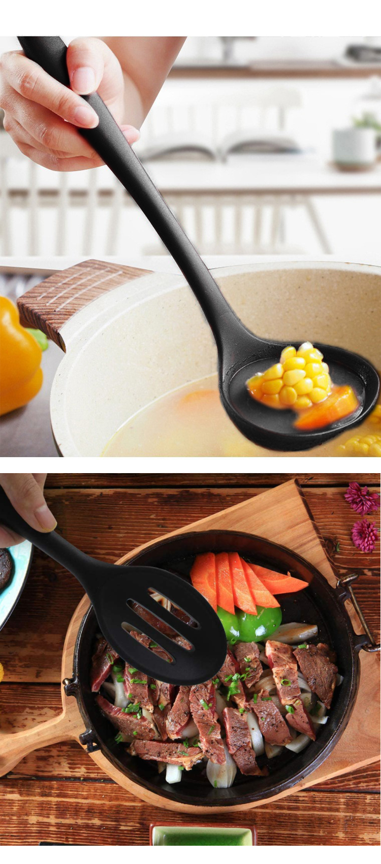 silicone kitchen utensil set