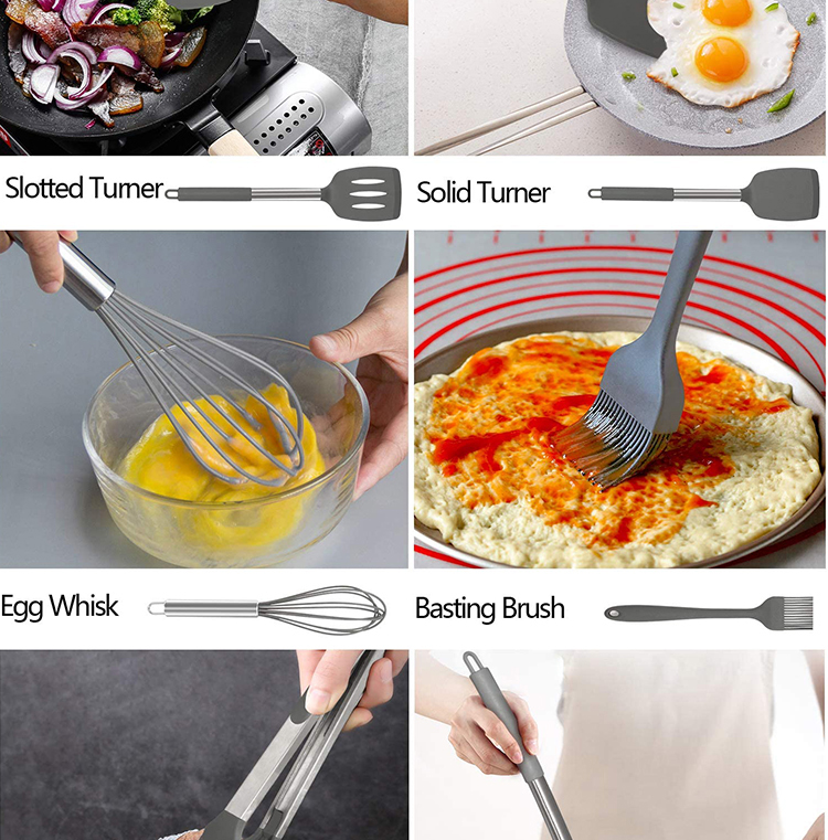 silicone kitchen utensil set