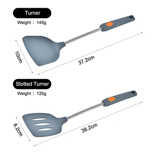 7pcs Silicone Kitchen Utensils Set cookware set gadget Heat Resistant Stainless Steel Handle Silicone Cooking Utensil Set