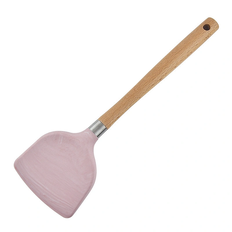 Camping CookWare Kitchen Accessories cooking utensil Tools Set Silicone Kitchen Utensils set with Wooden handle
