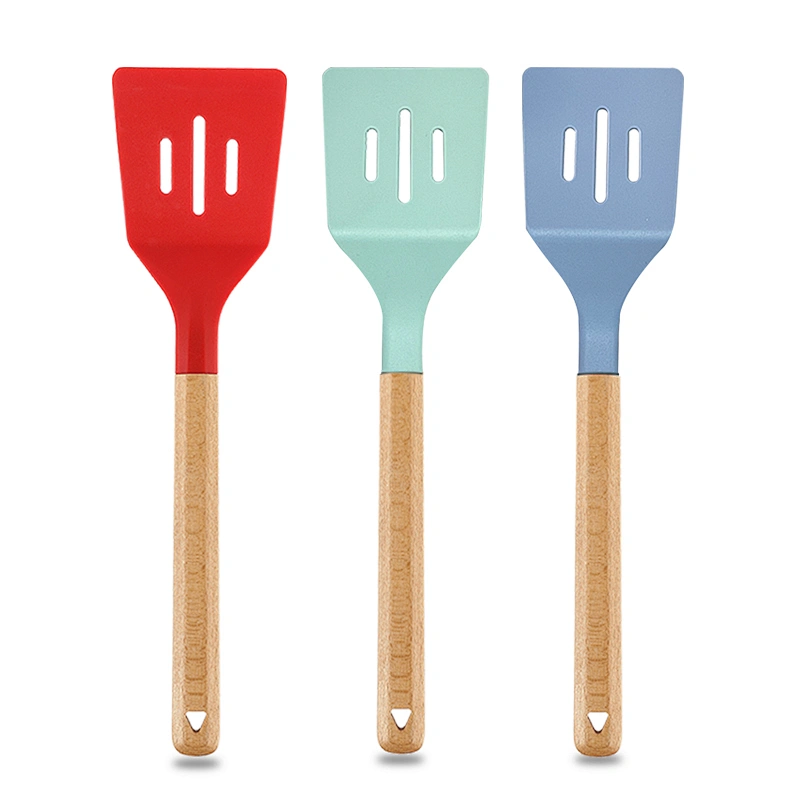 Amazon Hot Sale Food Grade Kitchen Turner Kitchen accessories Non-Stick heat resistant Cooking Utensils Silicone Turner