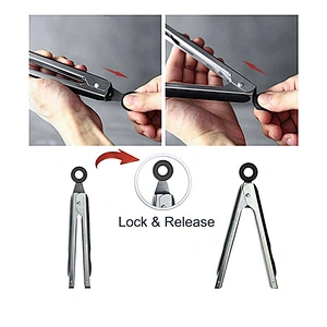 Hot selling professional BBQ tool silicone stainless steel 9'' 12'' food tong