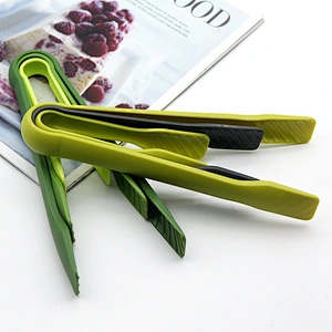 YF High Quality Plastic Food Serving Tongs Multi Usage Kitchen Gadgets Plastic Bread Salad Food Tongs