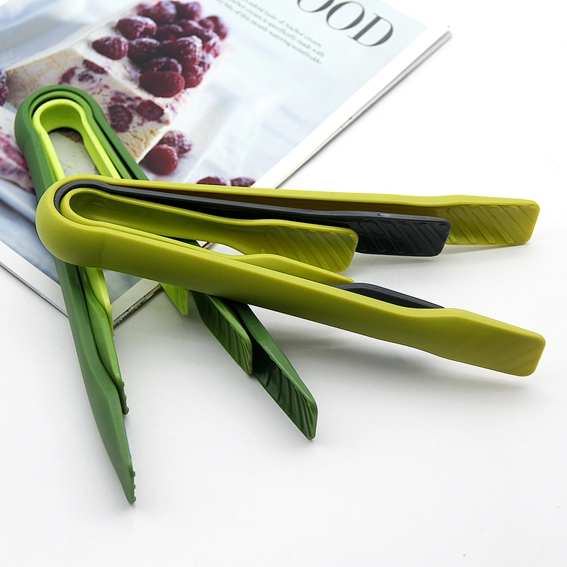 YF High Quality Plastic Food Serving Tongs Multi Usage Kitchen Gadgets Plastic Bread Salad Food Tongs